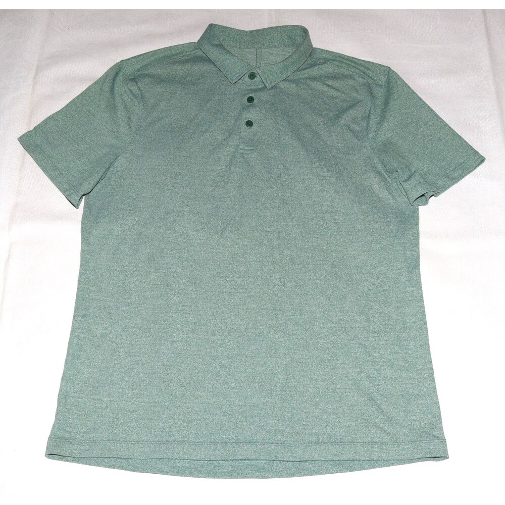 Lululemon Evolution Men Performance Golfer Outdoors Preppy Polo Shirt Size Large